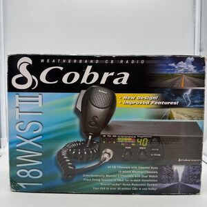 Cobra 18 WX ST II Weatherband CB Radio w/ Microphone and Accessories Open Box